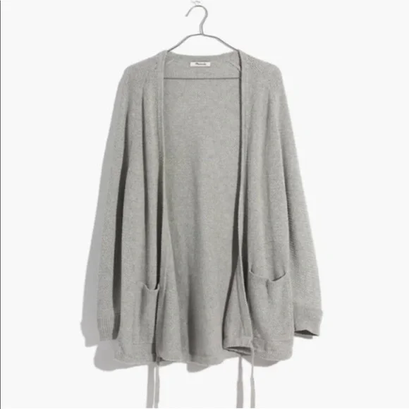 ◾️Madewell Palisades Gray Sweater Cardigan Size Large - Picture 3 of 9